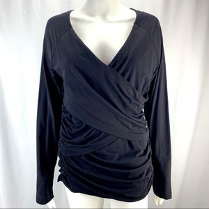 Sundance Sz L Black Long Sleeve Knit Top